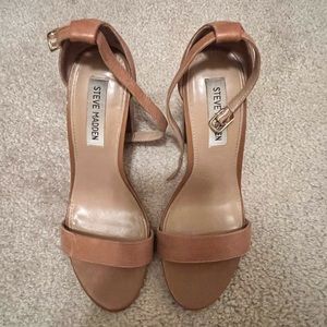 Steve Madden Tan Block Heels